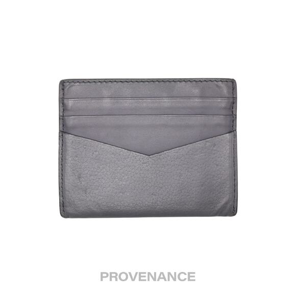 🔴 Givenchy Logo Card Holder Wallet - Grey Leather - Picture 2 of 6